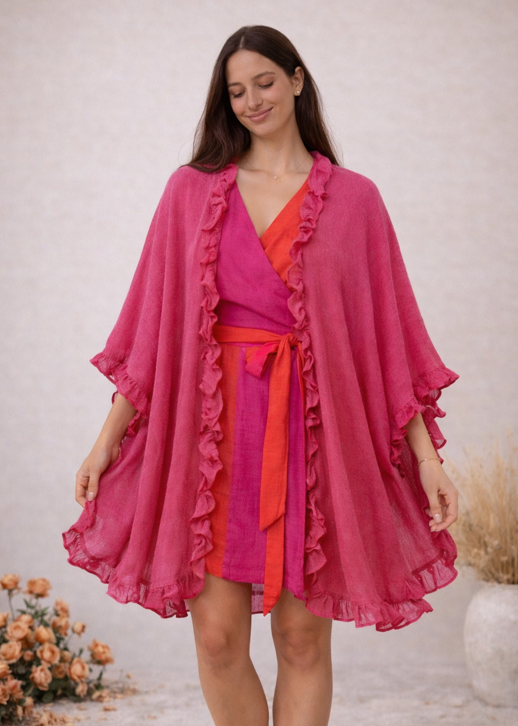 Ruana Vittoria - Fucsia