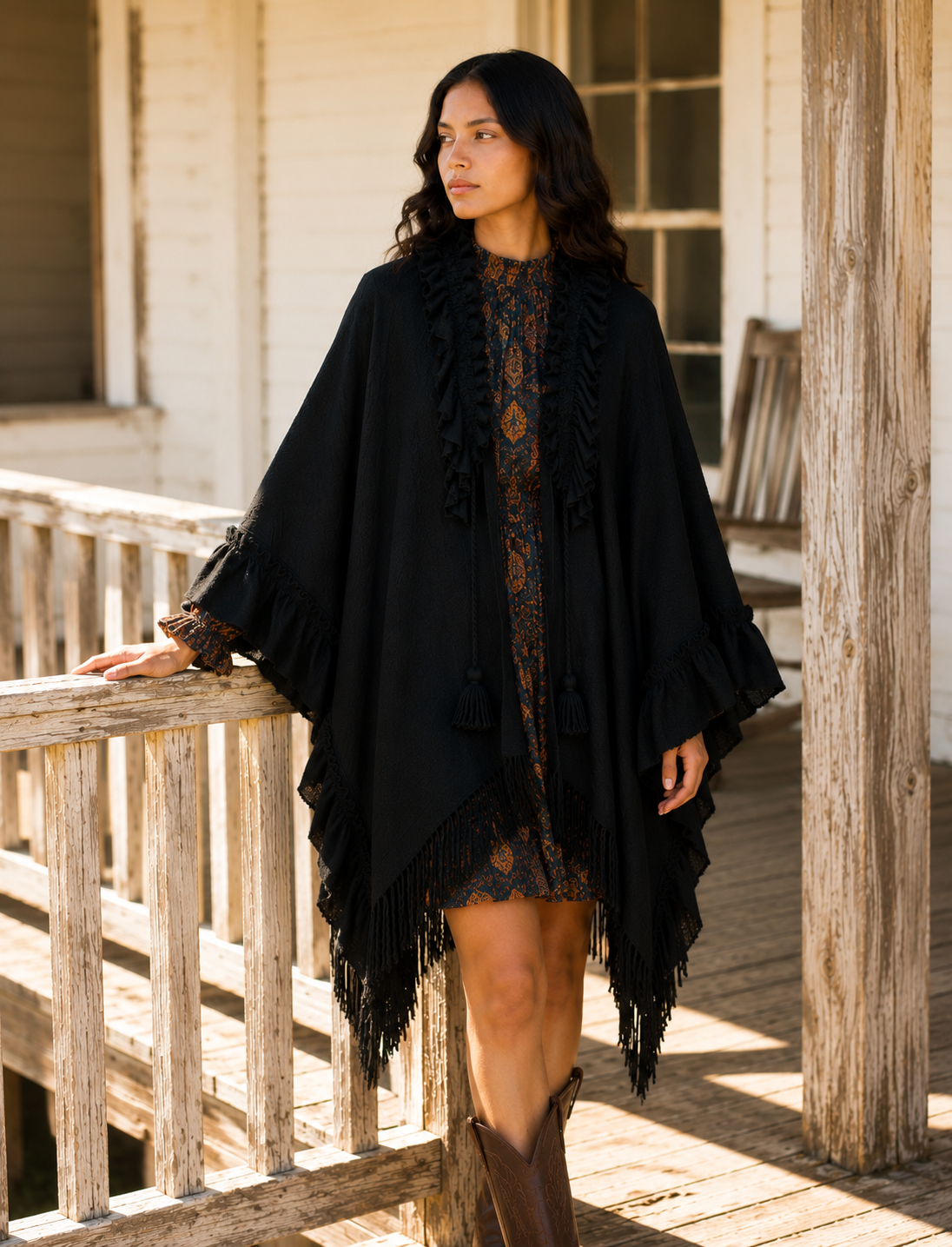 Ruana Amore Amalfi - Negro