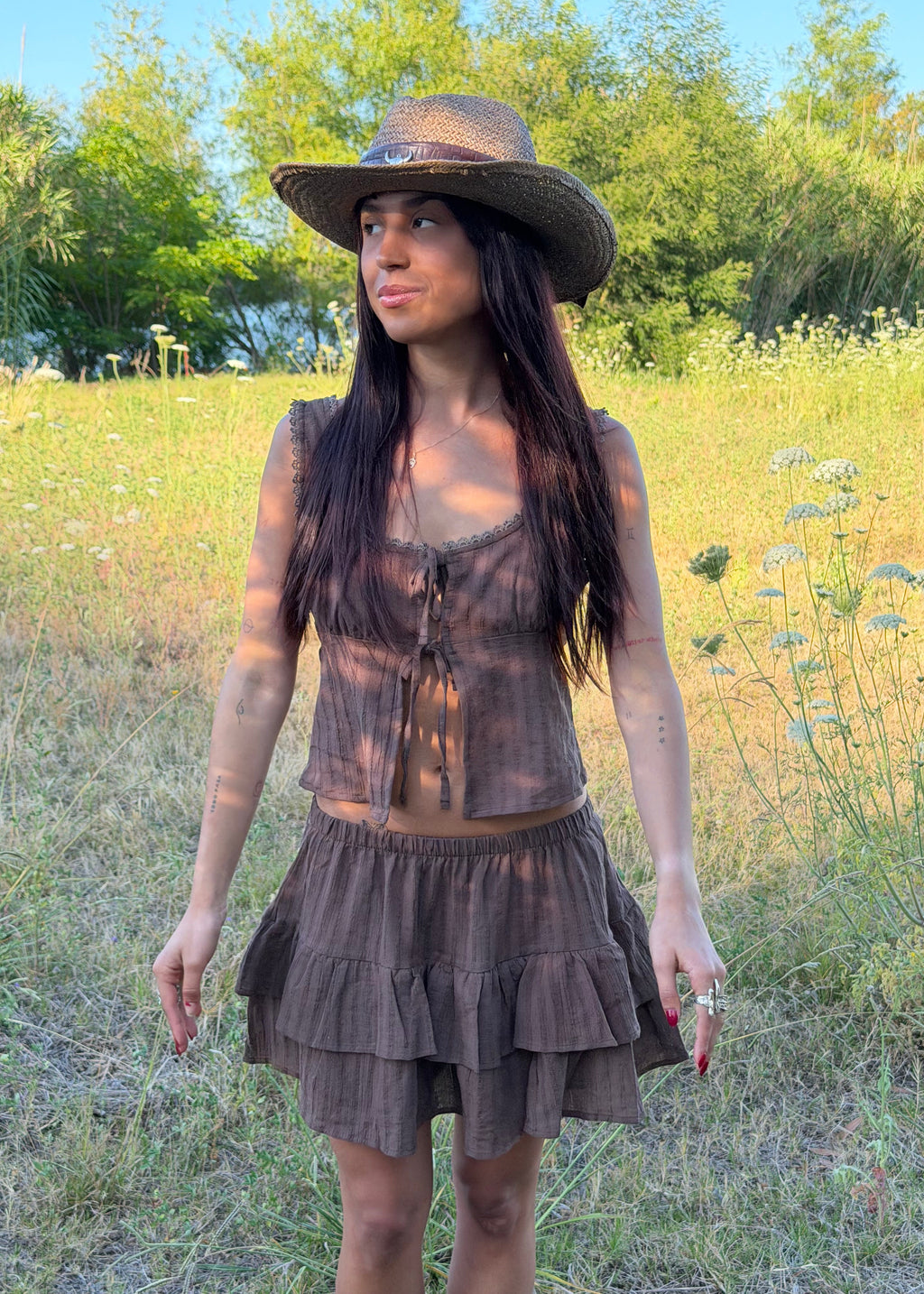Top Bianca Mare - Chocolate