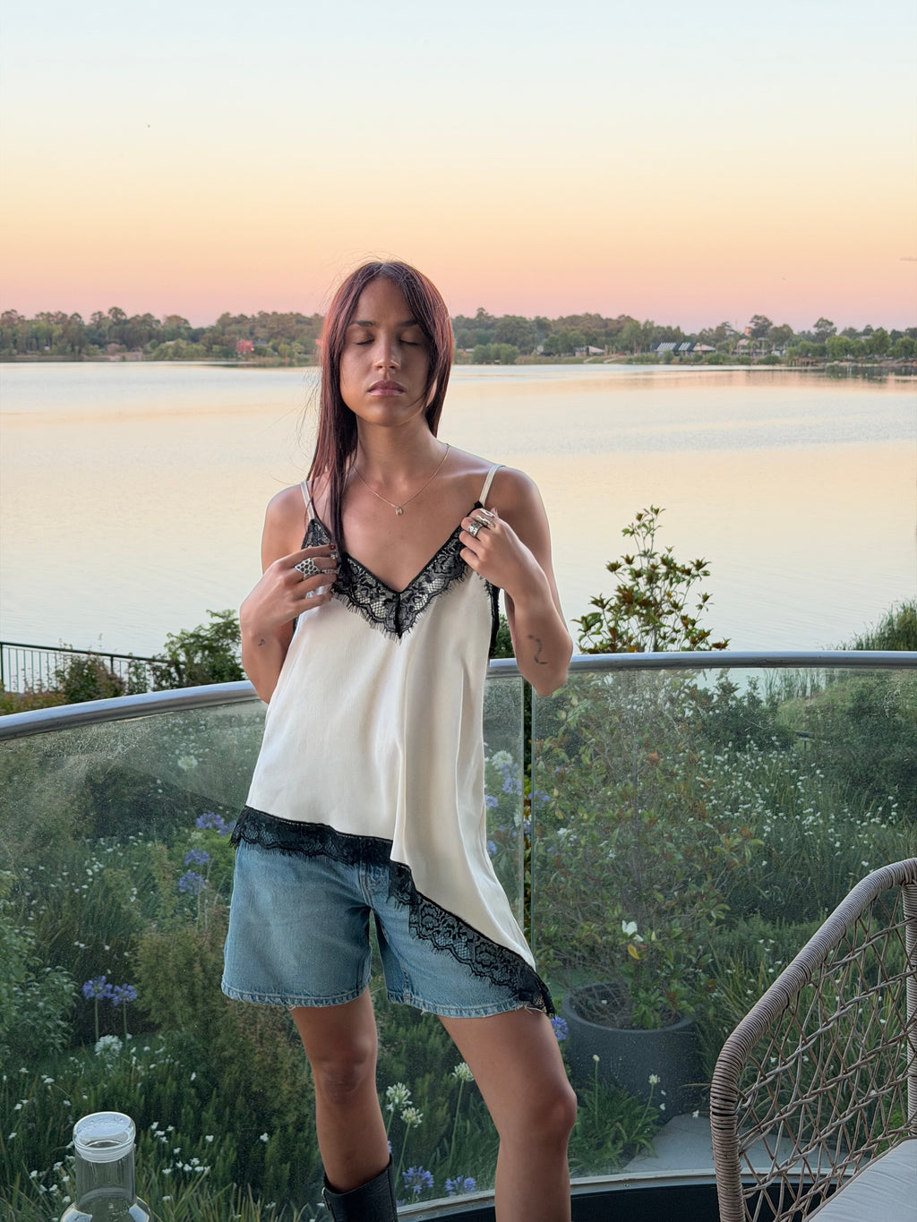 Blusa Notte di Seta - Negro
