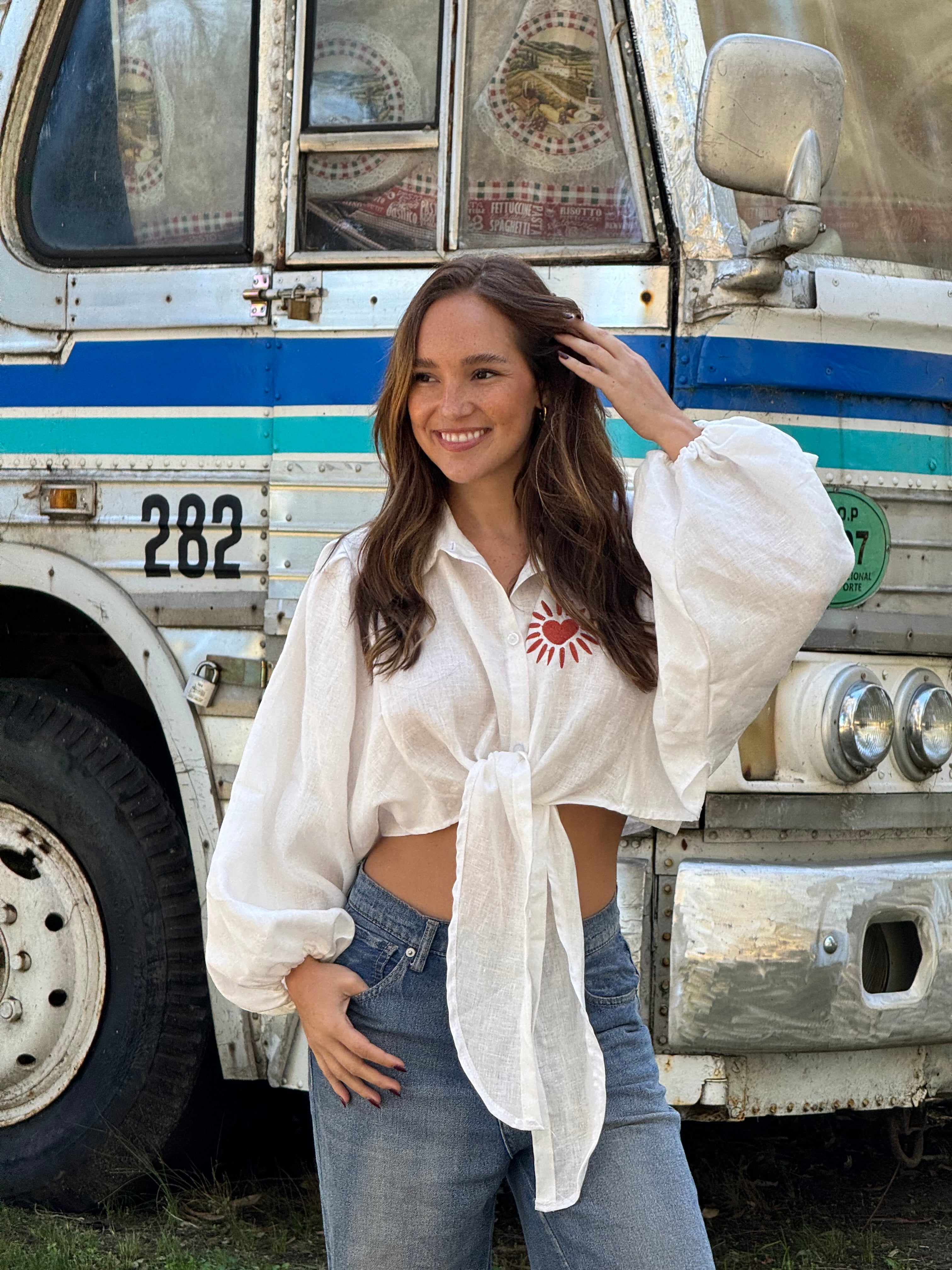 Camisa Santorini Bordada