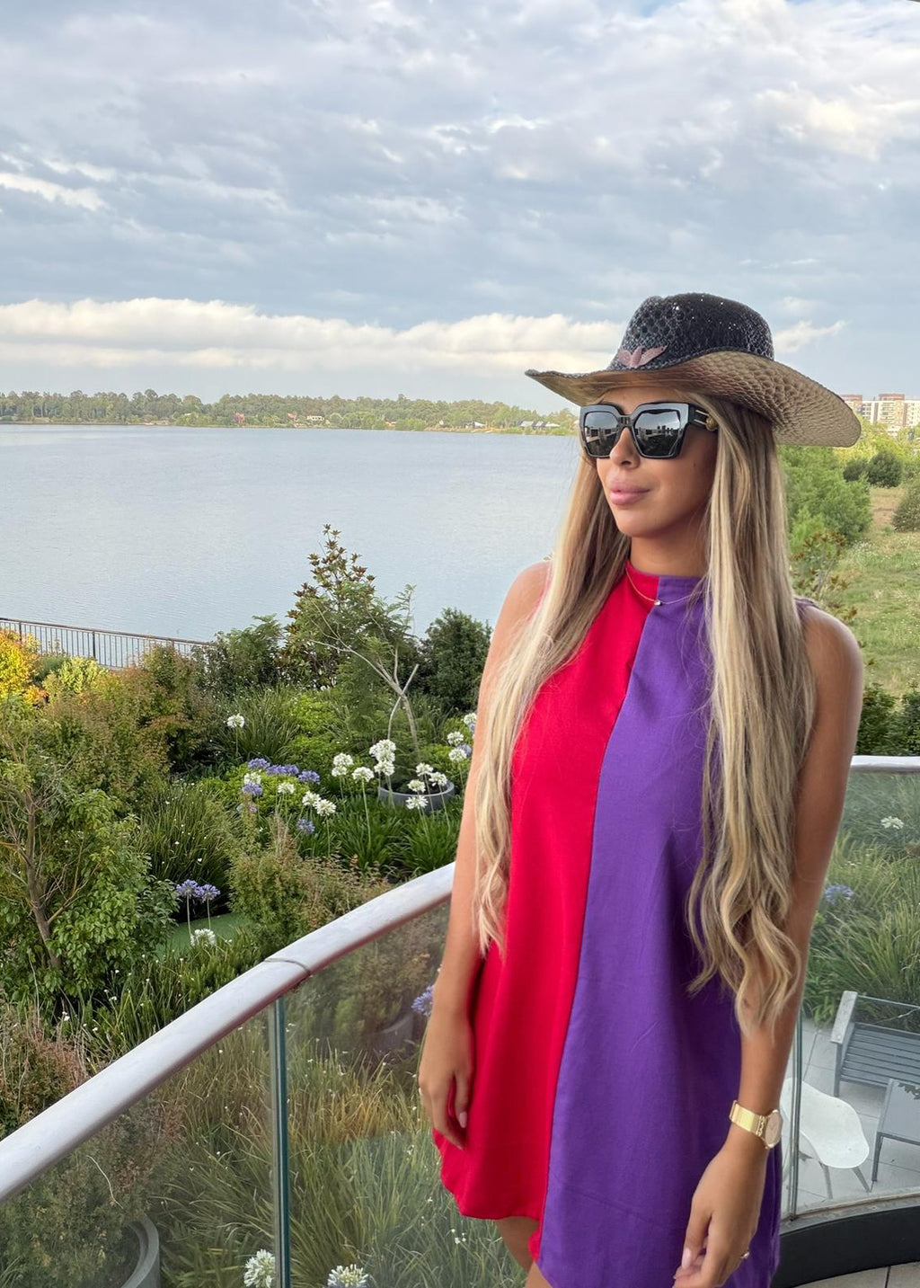 Vestido Sole Rosé - Rojo