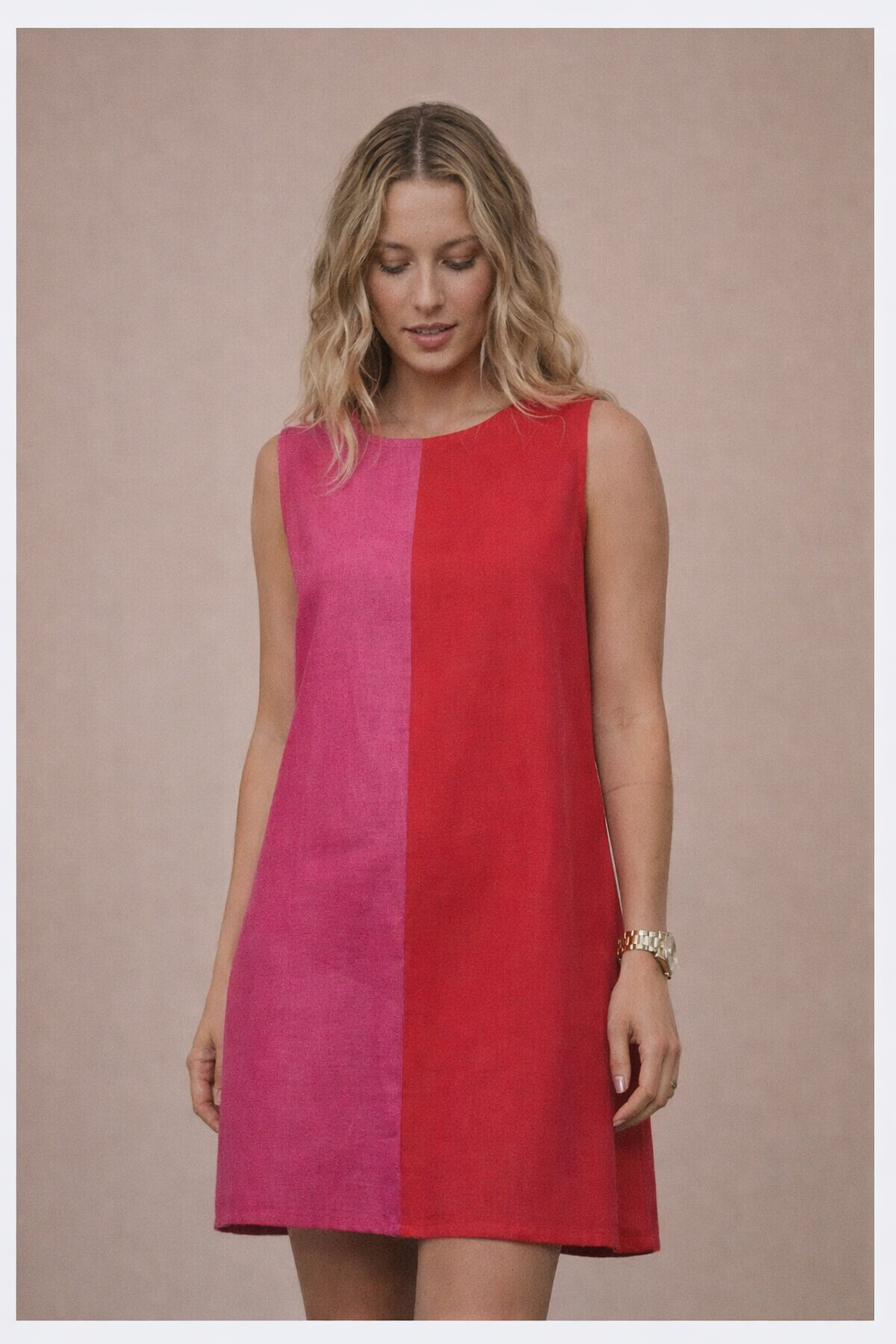 Vestido Sole Rosé - Rojo